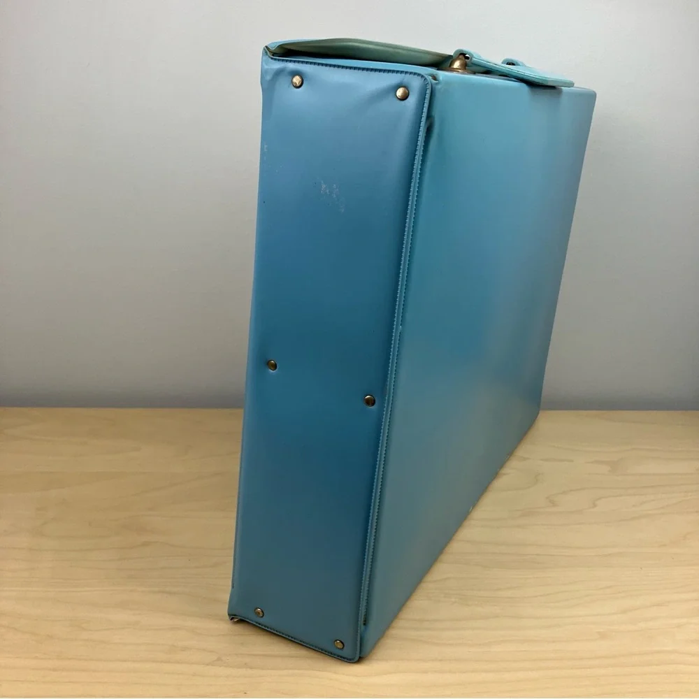 Vintage 1963 Mattel Barbie Midge Doll Carrying Case Blue Vinyl Wardrobe ONLY